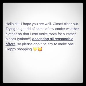CLOSET CLEAR OUT SALE